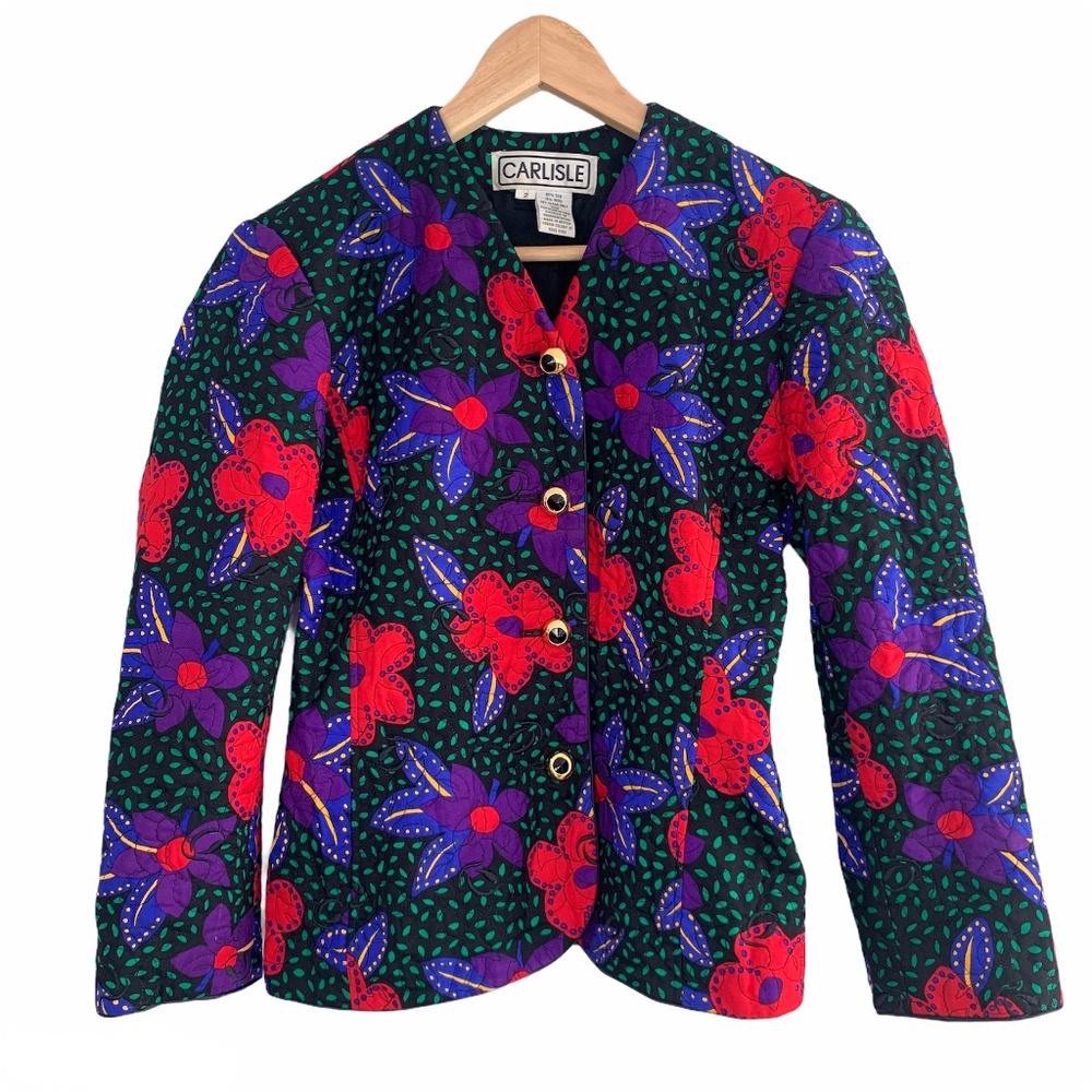 Vintage 90s Carlisle Silk & Wool Blazer Jacket